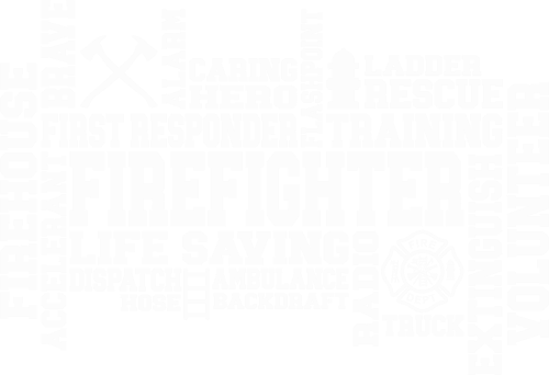 White Firefighter Word Art DTF (direct-to-film) Transfer