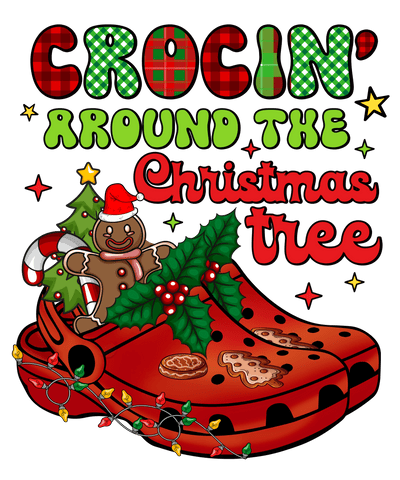 Crockin Around The Christmas Tree Crocs Direct to Film DTF Transfer - Twisted Image Transfers