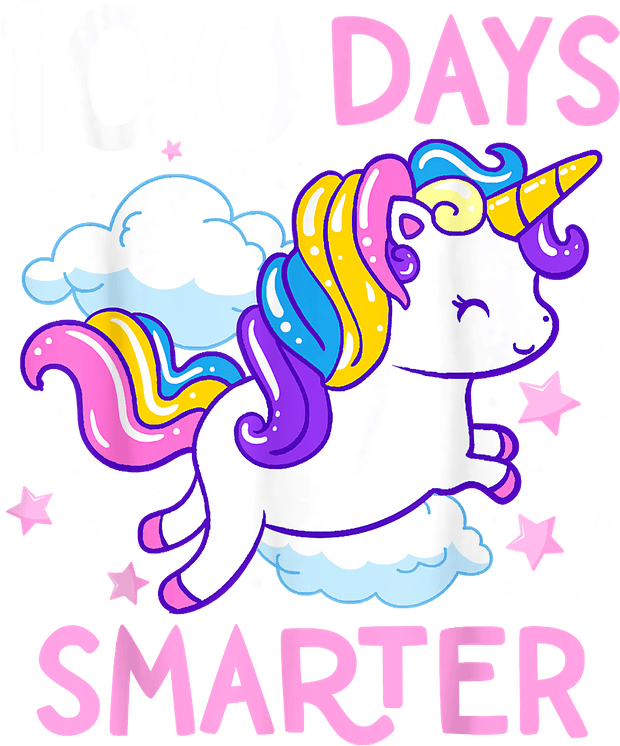 100 Days of School Smarter with Unicorn DTF (direct-to-film) Transfer - Twisted Image Transfers