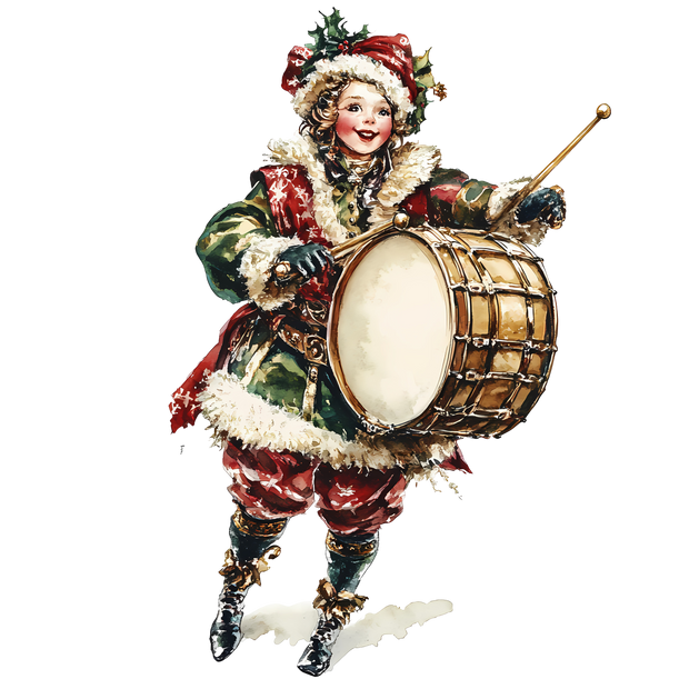 12 Days of Christmas Drummer & Red Cheeks DTF (direct-to-film) Transfer