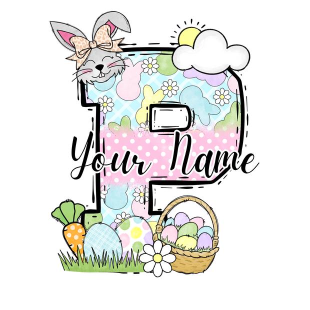 Personalized Easter Letters DTF (direct-to-film) Transfer