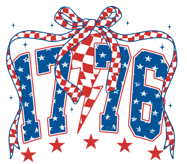 1776 Wrapped with a Bow DTF (direct-to-film) Transfer