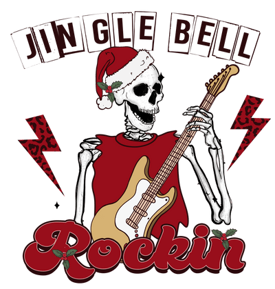 Jingle Bell Rockin' Skeleton Direct to Film DTF Transfer - Twisted Image Transfers