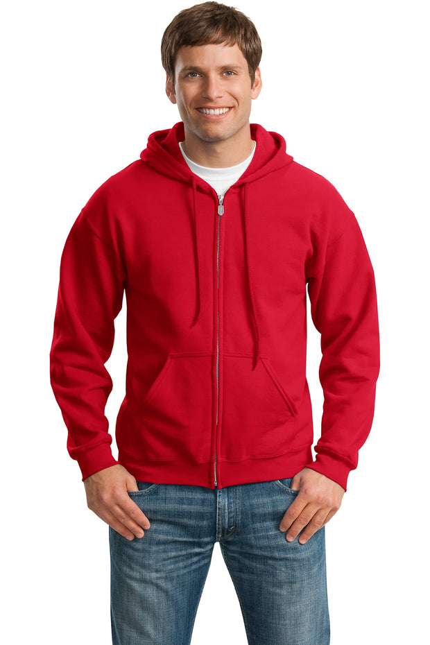 Gildan ®  - Heavy Blend™ Full-Zip Hooded Sweatshirt. 18600 - Red
