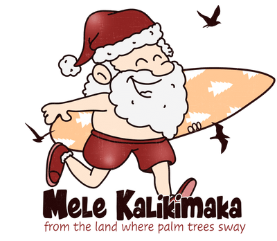 Mele Kalikimaka From The Land Where Palm Trees Sway Direct to Film DTF Transfer - Twisted Image Transfers