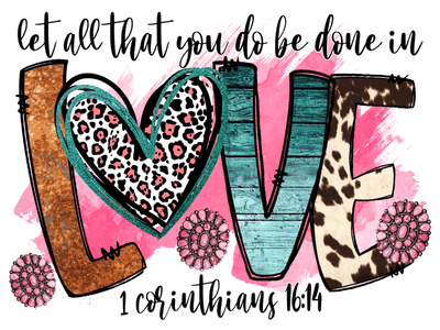 1 Corinthians 1614 DTF (direct-to-film) Transfer