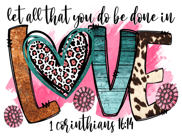 1 Corinthians 1614 DTF (direct-to-film) Transfer