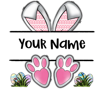 Personalized Easter Bunny Ears DTF (direct-to-film) Transfer