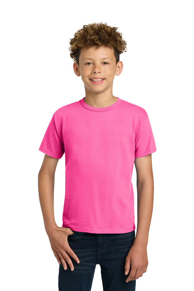 Gildan ®  - Youth Ultra Cotton ® 100% US Cotton T-Shirt. 2000B - Safety Pink