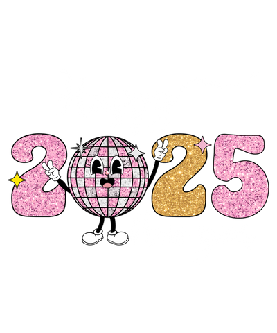 2025 New Year Gold & Pink Disco Ball in Shoes DTF (direct-to-film) Transfer