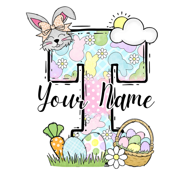 Personalized Easter Letters DTF (direct-to-film) Transfer