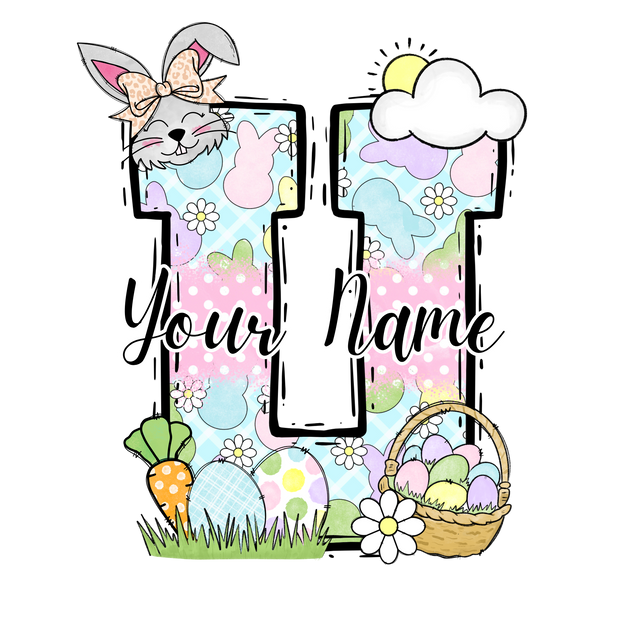 Personalized Easter Letters DTF (direct-to-film) Transfer