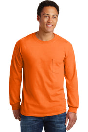 Gildan ®  - Ultra Cotton ®  100% US Cotton Long Sleeve T-Shirt with Pocket.  2410