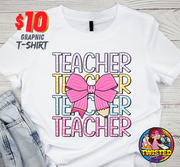 Teacher with Bow T-shirt