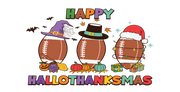 43-Football Happy Hallothanksmas-Football Halloween-Pumpkin Fall Football-Football Christmas 16oz UV DTF Libby Cup Wrap