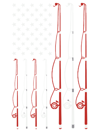 4 Red Poles DTF (direct-to-film) Transfer