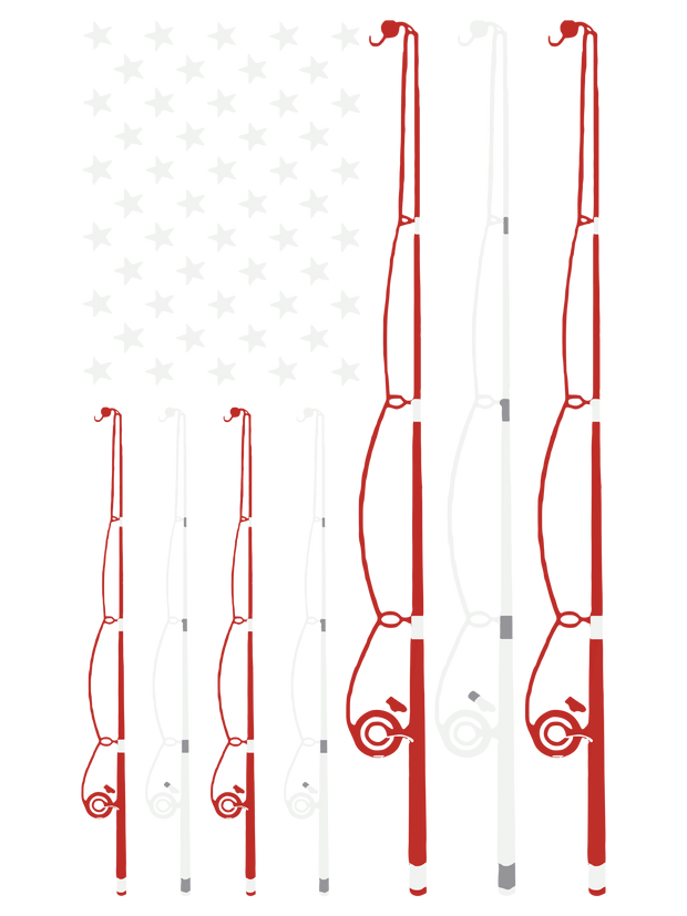 4 Red Poles DTF (direct-to-film) Transfer