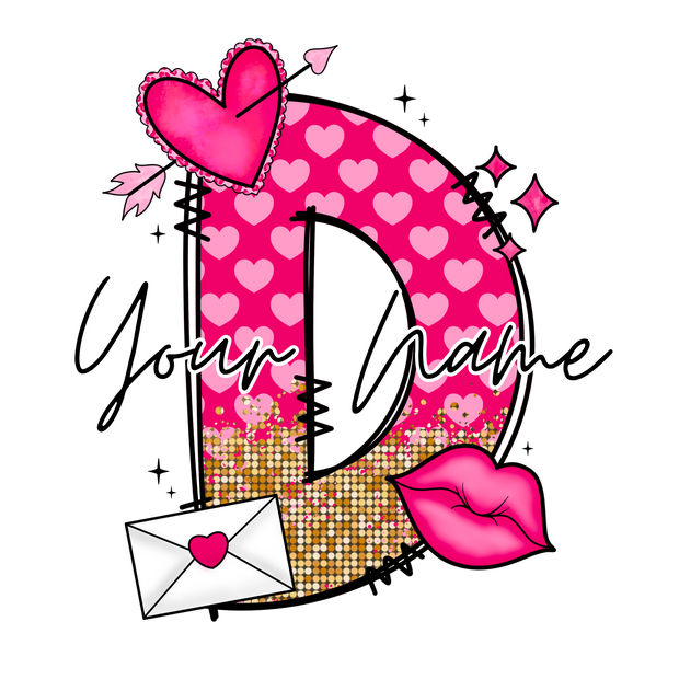 Personalized Valentine's Day Letters DTF (direct-to-film) Transfer