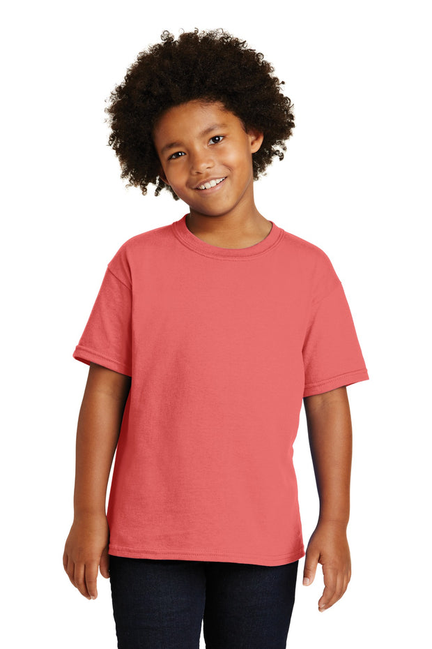 Gildan ®  - Youth  Heavy Cotton ™  100% Cotton T-Shirt.  5000B - Coral Silk