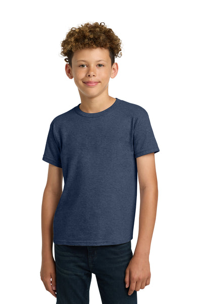 Gildan ®  - Youth  Heavy Cotton ™  100% Cotton T-Shirt.  5000B - Heather Navy