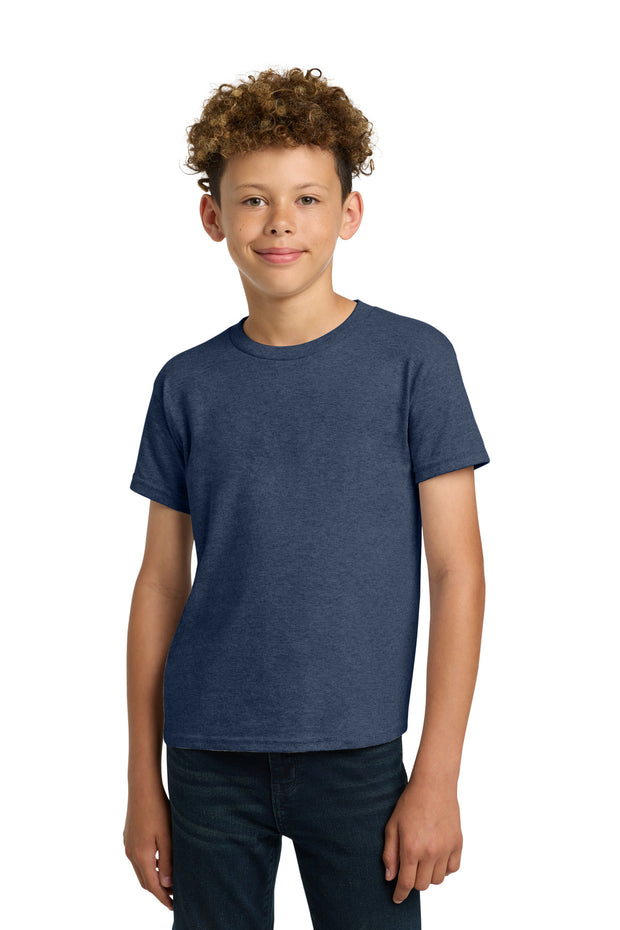 Gildan ®  - Youth  Heavy Cotton ™  100% Cotton T-Shirt.  5000B - Heather Navy
