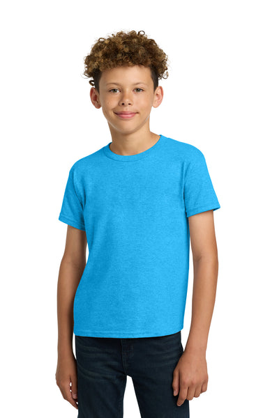 Gildan ®  - Youth  Heavy Cotton ™  100% Cotton T-Shirt.  5000B - Heather Sapphire