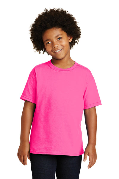 Gildan ®  - Youth  Heavy Cotton ™  100% Cotton T-Shirt.  5000B - Safety Pink