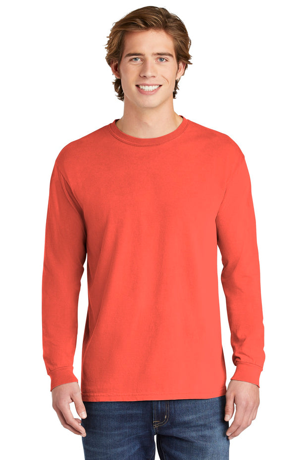 COMFORT COLORS  ®  Heavyweight Ring Spun Long Sleeve Tee. 6014 - Bright Salmon