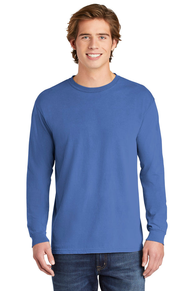 COMFORT COLORS  ®  Heavyweight Ring Spun Long Sleeve Tee. 6014 - Flo Blue