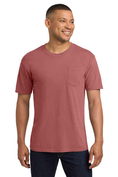 COMFORT COLORS  ®  Heavyweight Ring Spun Pocket Tee. 6030 - Crimson