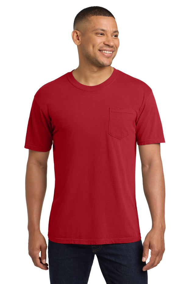 COMFORT COLORS  ®  Heavyweight Ring Spun Pocket Tee. 6030 - Red