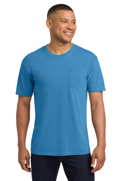 COMFORT COLORS  ®  Heavyweight Ring Spun Pocket Tee. 6030 - Royal Caribe
