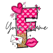 Personalized Valentine's Day Letters DTF (direct-to-film) Transfer