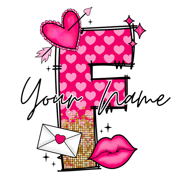 Personalized Valentine's Day Letters DTF (direct-to-film) Transfer