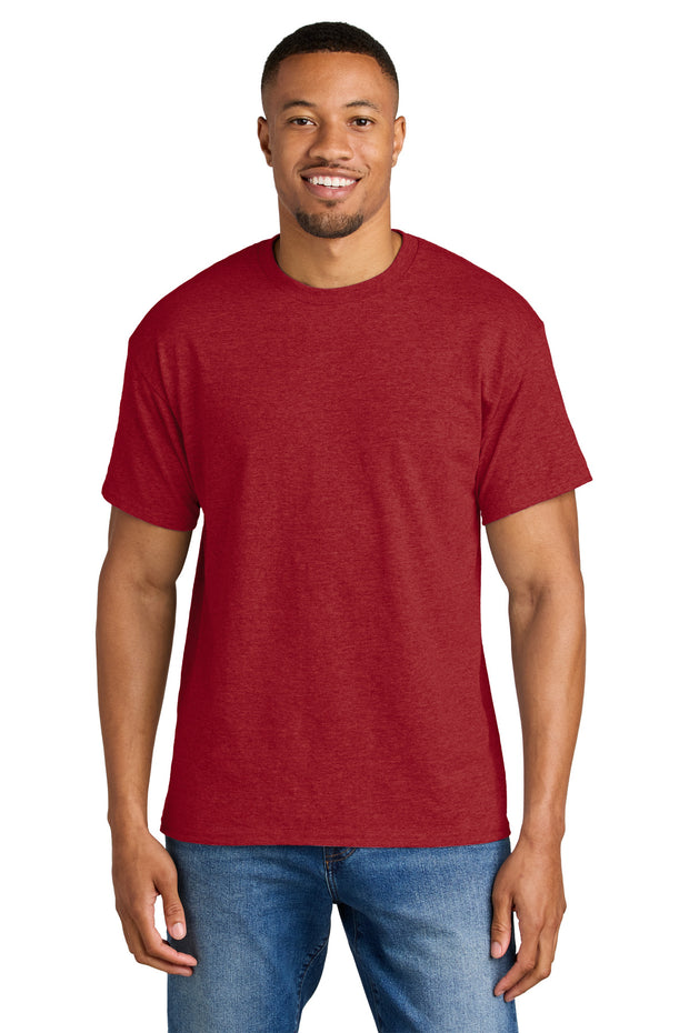 Gildan ®  DryBlend ®  50 Cotton/50 Poly T-Shirt. 8000 - Heather Scarlet Red