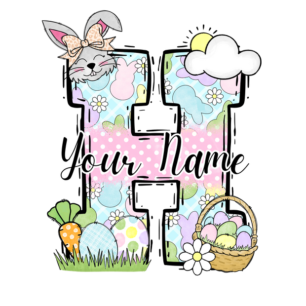 Personalized Easter Letters DTF (direct-to-film) Transfer