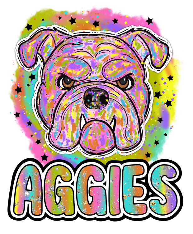 90s Girl Nostalgia Mascots Aggies DTF (direct-to-film) Transfer