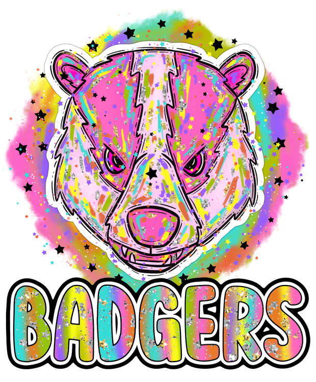 90s Girl Nostalgia Mascots Badgers DTF (direct-to-film) Transfer