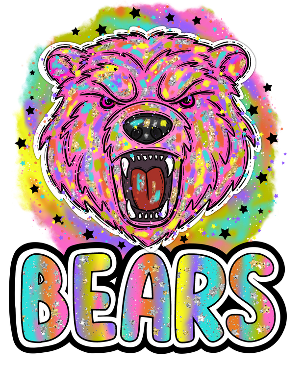 90s Girl Nostalgia Mascots Bears DTF (direct-to-film) Transfer
