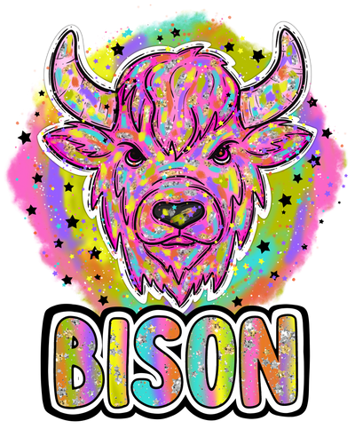 90s Girl Nostalgia Mascots Bisons DTF (direct-to-film) Transfer