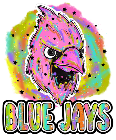 90s Girl Nostalgia Mascots Blue Jays DTF (direct-to-film) Transfer