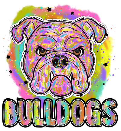 90s Girl Nostalgia Mascots Bulldogs DTF (direct-to-film) Transfer