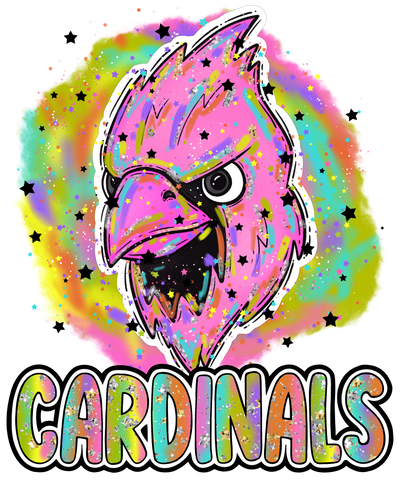 90s Girl Nostalgia Mascots Cardinals DTF (direct-to-film) Transfer