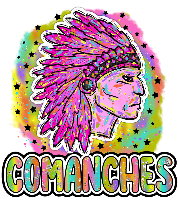 90s Girl Nostalgia Mascots Comanches DTF (direct-to-film) Transfer