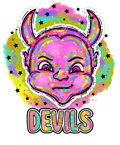 90s Girl Nostalgia Mascots Devils DTF (direct-to-film) Transfer