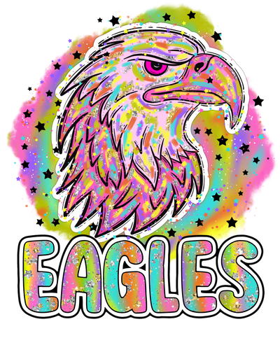 90s Girl Nostalgia Mascots Eagles DTF (direct-to-film) Transfer