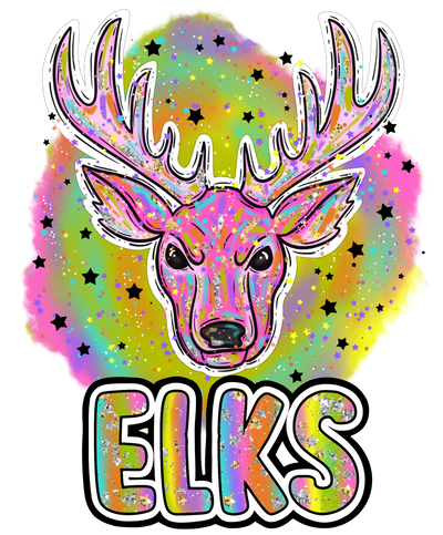 90s Girl Nostalgia Mascots Elks DTF (direct-to-film) Transfer