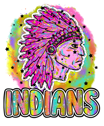 90s Girl Nostalgia Mascots Indians DTF (direct-to-film) Transfer