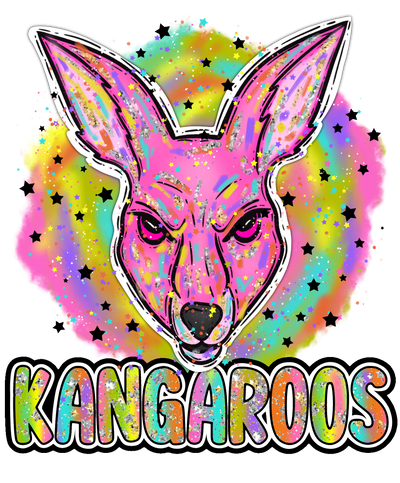 90s Girl Nostalgia Mascots Kangaroos DTF (direct-to-film) Transfer