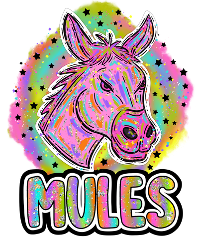 90s Girl Nostalgia Mascots Mules DTF (direct-to-film) Transfer